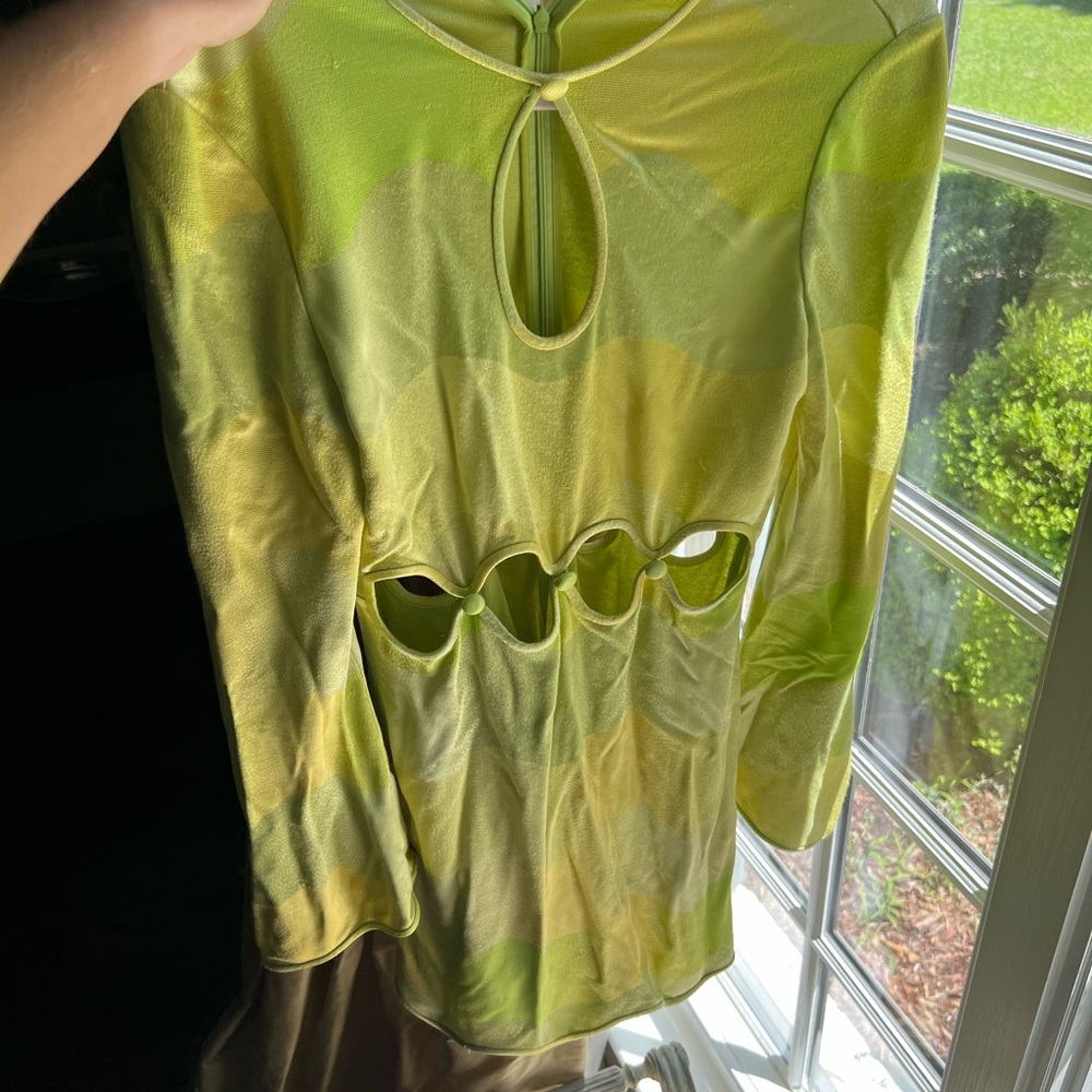 Alexis green and yellow dress